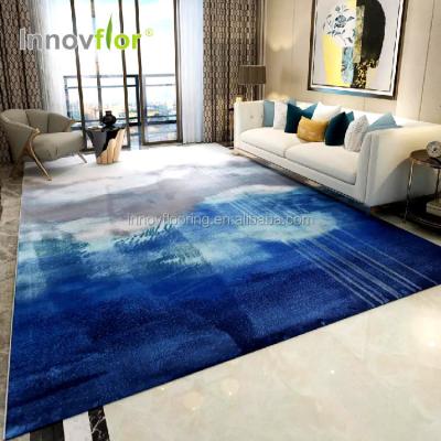 China Washable 3D Printed Contemporary Black And White Living Room Galaxy Space Area Rugs Large Area Rugs Fluffy Area Rug for sale