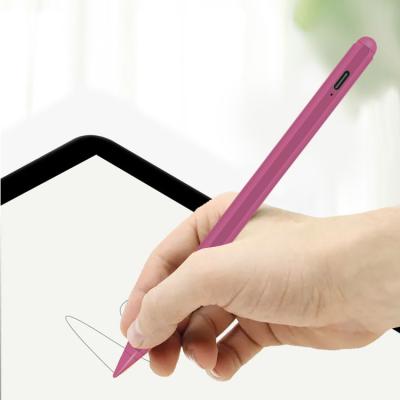 China Palm Rejection OEM Aluminum Alloy Stylus Rechargeable Pen For All Touch Screen Devices Apple iPad Capacitive Laptop for sale