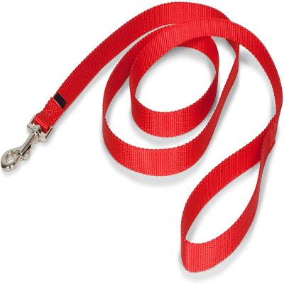 China Customized Deluxe Portable Nylon Strong Swivel Carabiner Pet Leash Rope Dog Climbing Running Training Leashes For Large Dog for sale