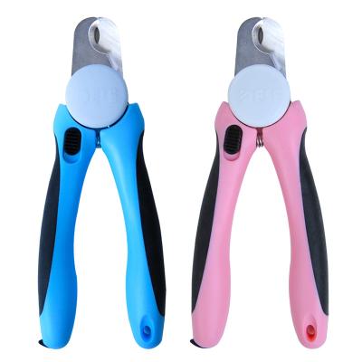 China Durable Non-slip Head Handle Stainless Steel Paw Claw Trimmer Cutter Grooming Cat Dog Nailclippers Pet Scissors with Folder for sale