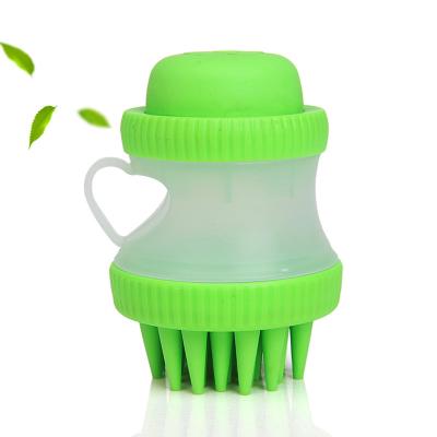 China Portable Viable Cat Pet Bath Brush Dog Pet Hair Comb Manual Massage Plastic Reusable Grooming Pet Bath Brush for sale