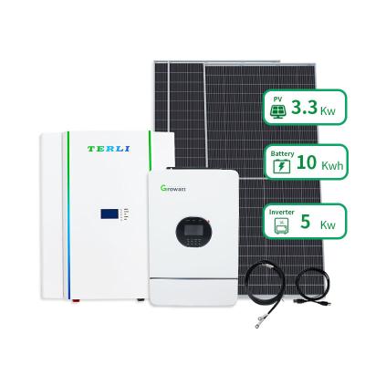 China Solar System Power Wall LiFePO4 Battery 5Kw 7Kw 10Kw Solar Panel System Home Solar Energy Systems for sale