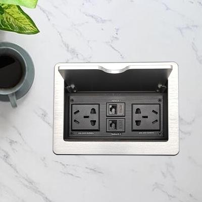 China Commercial Flip Up Table Socket Wall Outlet Modern Floor Socket Outlet Outlet for sale