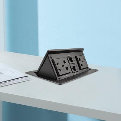 China Glass Wall Desktop Magic Socket Outlets USB Noise Residential/Multi-Purpose Bouncing British Socket for sale