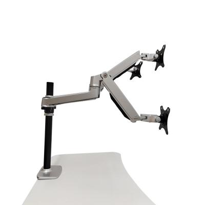 China Office 3 Display Screen Bracket Home Office Stock Monitor Arm Arm Type Dual Monitor Blood Pressure Monitor for sale