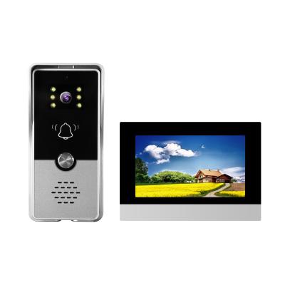 China Video Maintenance 4 Doorbell Apartment Door Phone Wired Video Intercom With Indoor Monitors for sale