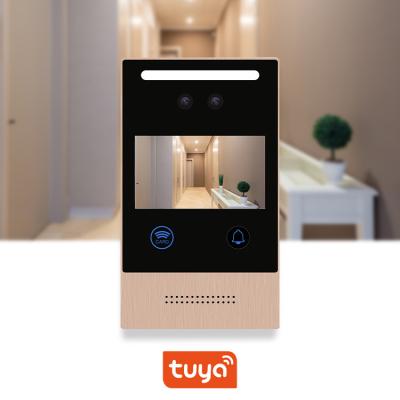 China New Product Tuya App Doorbell Screen Smart Camera Monitor Video Door Phone Intercom for sale