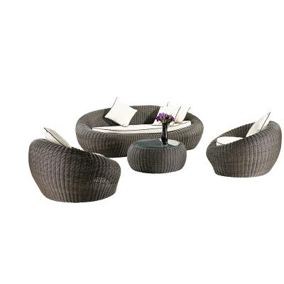 China Contemporary Classic Round Morden Best Selling Rattan Sofa Set Comfortable Outdoor Indoor Garden Patio Furniture for sale