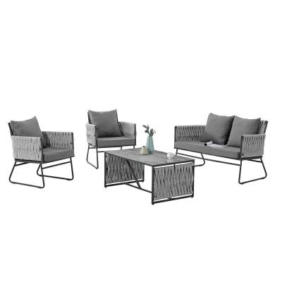 China Modern Outdoor Rattan Sofa Set Indoor Outdoor Furniture Sofa Set for sale