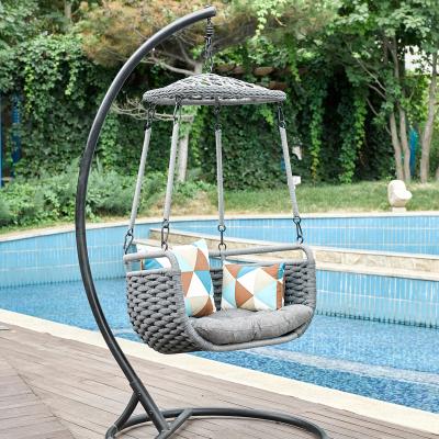 China Outdoor Furniture Swing Cane Chair Swing Home Lender Balcony Leisure Small Cradle Chair Hanging Cradle Chair for sale