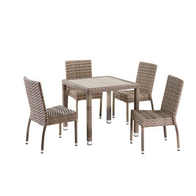 China Eco - Friendly Gray Rattan Bistro Chairs Outdoor Large Cafe French Style Rotating Designer Rattan Chairs White for sale