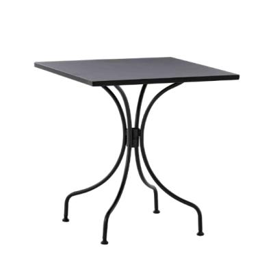 China Modern Rural Style High Quality Steel Frame Table Dining Outdoor Home Restaurant Patio Garden Furniture for sale