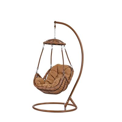 China Modern Egg Swing Seat Hanging Rope Chair Garden Teardrop Lounger Shaped Double 3 Outdoor With Stand Lounge Chairs Cheap Swings for sale