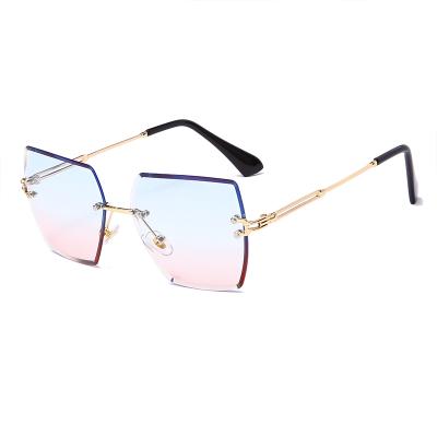 China Hot Fashion Sunglasses Sell Ready Cut Single Edge Single Edge Glass Metal Fashion Action Portable Eye Wear Shades for sale