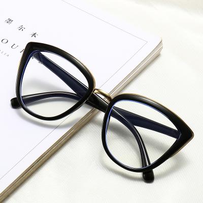 China Fashion Optical Cateye Anti Blue Frame Women Glasses for sale