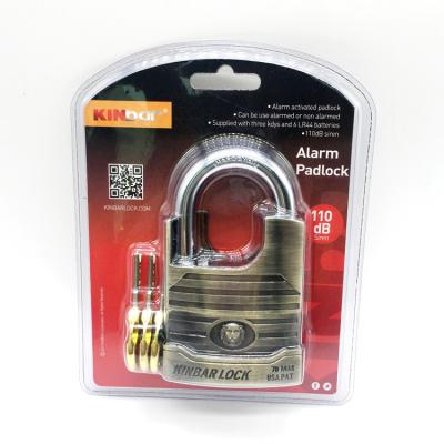 China Kinbar Alarm Module Zinc Alloy Removable Padlock Heavy Duty for sale