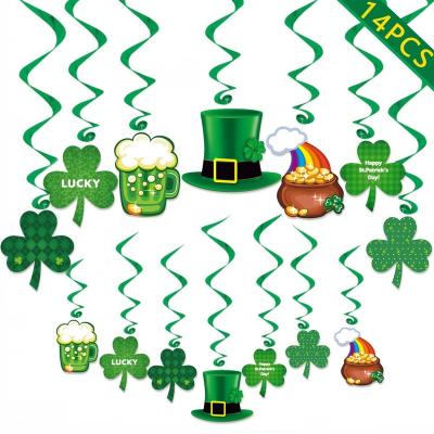 China Paper St. Patrick's Day Decoration Funny Clover  pennants  St Patricks Day  flag Shamrock flag for sale