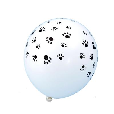 China Dogs 12 inch 2.8g latex balloon paw dog balloon pet party set for sale