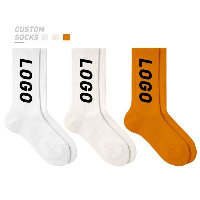 China 2022 High Quality 100% Cotton Fashion Crew QUICK DRY Low Moq Socks Custom Logo Socks Custom Logo Socks for sale