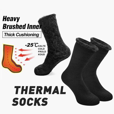 China QUICK DRY Unisex Winter Warm Thermal Socks For Men Women Extra Cool Crew Boot Thick Insulated Passionate Socks For Extreme Cold Weather Socks for sale