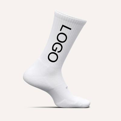 China Low Custom Copy Logo Socks by Moq Solid White Quality Cotton Socks QUICK DRY Custom Logo Sport Crew Socks High for sale