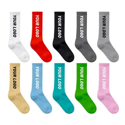 China Wholesale Cheap Socks QUICK DRY Logo Customize Breathable Plain Crew Knocks Calcetines Unisex Sports Casual Cotton Men Socks for sale