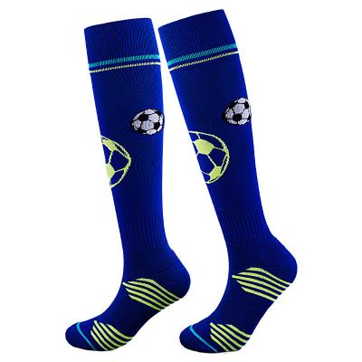 China QUICK DRY High Quality Kids Football Booties Anti Slip Soccer Sports Booties American Cushioned Knee High Football Socks for sale