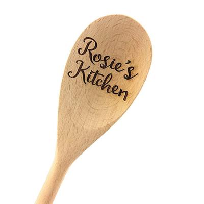 China Customized Viable 24.5*5CM DIY Laser Printing Tiny Wooden Spoons for sale