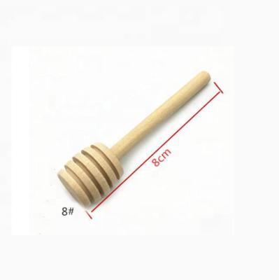 China Cutlety Mini Sustainable Tableware Natural Wooden Honey Dipper Wooden Stick 8cm For Dip Honey for sale