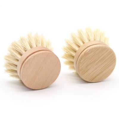 China Kitchen Dish Cleaning Brush Sisal Dish Cleaning Sustainable Beech Wooden Bamboo Dish Brush for sale