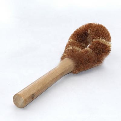 China Eco-Friendly Sustainable Kitchen Brush Bamboo Pot Dish Cleaning Brush Coconut Fiber for sale