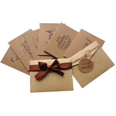 China Amazon Recyclable Hot Selling Customized Thanksgiving Greeting Cards Bulk Wholesale Greeting Cards Kraft Paper Thank You Greeting Cards for sale