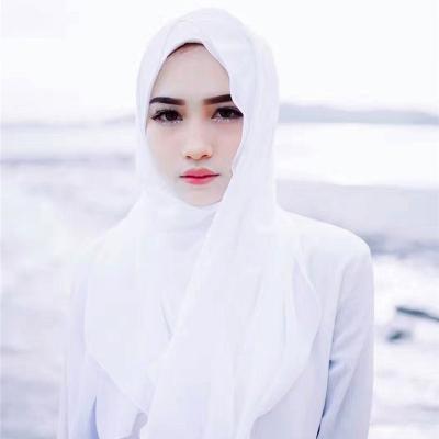 China Solid Chiffon Fashion Women Chiffon Scarf 2021 Ready To Use Instant Hijabs Muslim Muslim Arab Wrap Shawl Head Hijab Scarves for sale