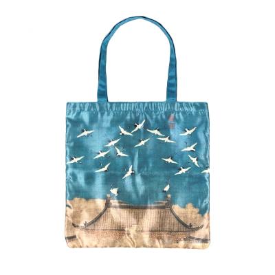 China Chinese Style Lady Shoulder Bag Light Silk Like Bag Zipper Fairy Shopping Bag for sale