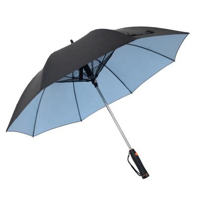 China CLASSIC Novelty Outdoor Summer Promotional UV Coated 8 Inches 23 Ribs Umbrella With Fan for sale