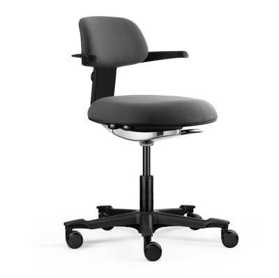 China Modern Hospital Used To Swivel Ergonomic Casters Assistant Stool With Backrest And Armrest for sale