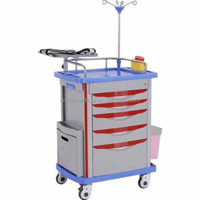 China Modern Luxury Emergency Trolley Medical Supplies Hospital Cart With Drawers for sale