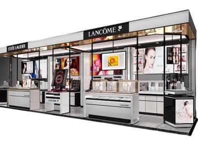 China Fashionable modern newcomer with wall makeup shelves for cosmetic shop booth for sale