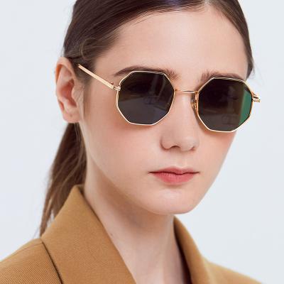 China 2021 Fesigner High Quality Brand Fashion Luxury Women's Unisex Uv400 Shading Retro Oval Sunglasses For Women for sale