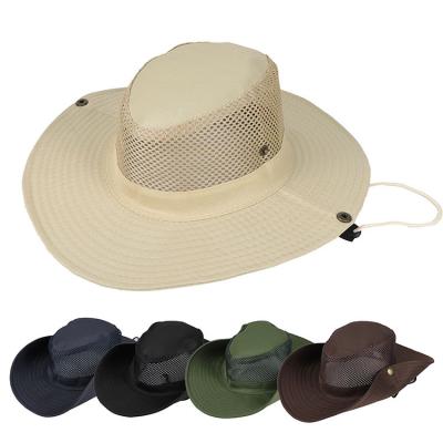 China New Design Character Outdoor UV Protection Sun Hats Couples Light Up Twine Bucket Fishing Bucket Hat for sale