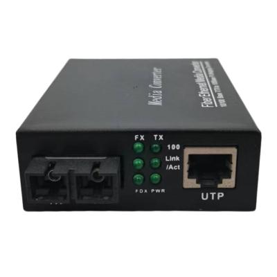 China FTTH FTTxFTTB Network Fiber Optic Media Converter 10/100M  Ethernet RJ45 to SC Dual-fiber Transceiver SM 20-120km Fiber Optical Media Converter for sale