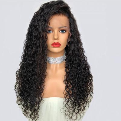 China Body Wave 250% Density HD 13X4 Raw Virgin Water Wave Lace Front Wigs Black Women 100% Raw Virgin Brazilian Hair 5X5 Closure Wig for sale