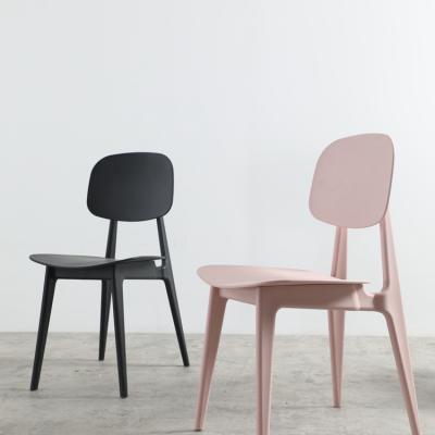 China Wholesale Modern Cafe Modern Nordic Home Pink Polypropylene Furniture Plastic Dining Chairs Stackable for sale