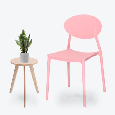 China Convertible Chair Factory Supplier Dining Restaurant Modern Pink Plastic Chair for sale