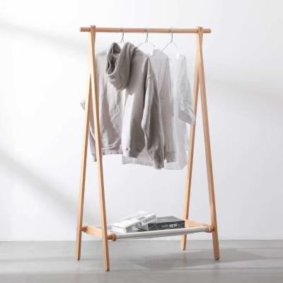 China Modern Design Modern Design Stand Coat Rack Hanging Wooden Clothes Stand Hanger Floor Coat Rack for sale