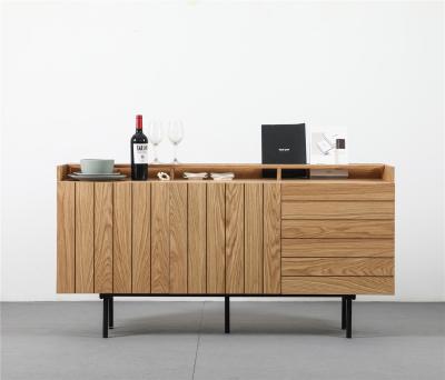 China Good Quality Convertible Home Furniture Modern Nature 3 Door Coffee Sideboard Sideboard Wood Cabinet for sale