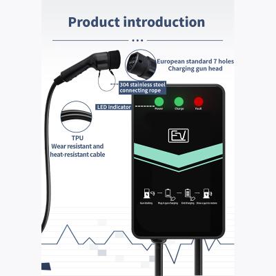 China EV charger  7 KW General Electric Car Portable Charger Wallbox Home Use 8A 12A 16A 24A 32a Electric Yx83104 for sale