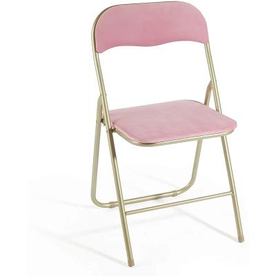 China Wholesale Foldable Padded Metal Pipe Shaped Steel Cheap Used Folding Chair for sale