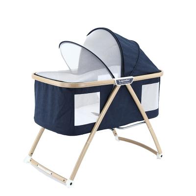 China Traditional Extendable Designer Foldable Crib Baby Crib Kids Portable Baby Cradle for sale