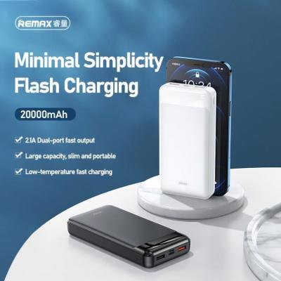 China Remax OEM/ODM 20000 Mah Fast Charging Mobile Charger Power Banks Led Charging Support Portable Powerbanks for sale